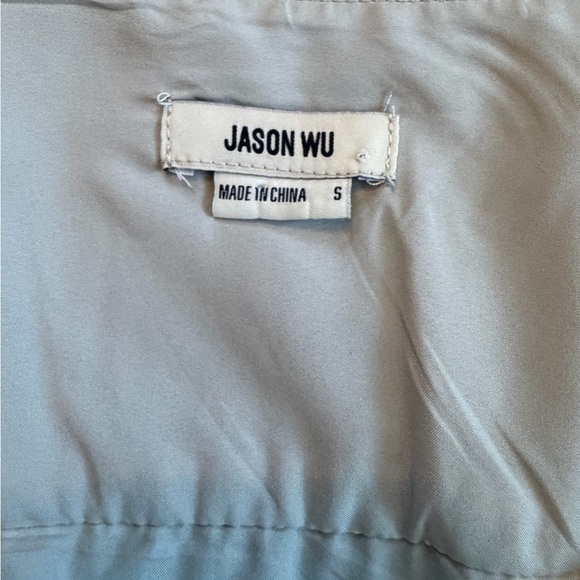 Jason Wu Peplum Ruffle Blouse – Gray Silver – Size S – NWT - Picture 3 of 10